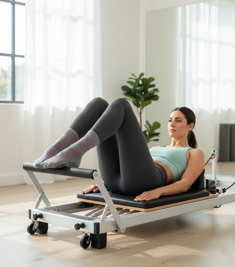BLONGW Pilates Socks with Grips for Women, Non-Slip Yoga Athletic Socks for Barre Barefoot Workout Hospital - Image 2
